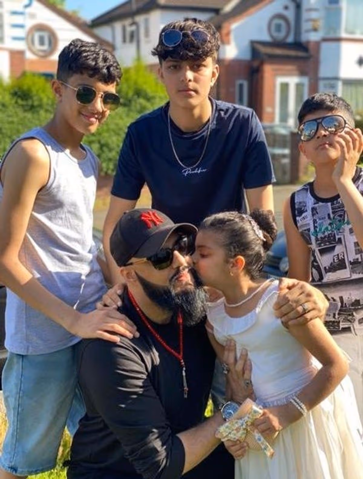 Tony with his four children Jamal, Eesa, Danyaal and Layla